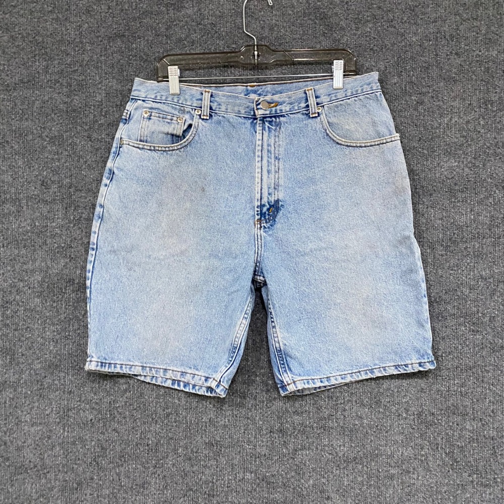 Members Mark Mens Light Wash Denim Jean Shorts Blue Size 36 340882